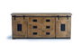 Giner y Colomer Aparador de Madera de Mango y Metal, 80 x 190 x 45 cm, Industrial, Natural
